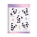 Caderno Espiral Capa Dura Universitário Panda Lovely Friend 20 x 27,5 cm 16 Matérias 256 Folhas- Tilibra