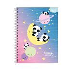 Caderno Espiral Capa Dura Universitário Panda Lovely Friend 20 x 27,5 cm 16 Matérias 256 Folhas- Tilibra