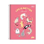 Caderno Univeristário Espiral D+ Colorido 16 Matérias 320 Folhas Pautadas 20 x 27,5 cm Feminino - Tilibra 