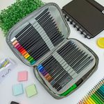 Estojo Box Cinza 100 Pens Jumbo com 1 Divisória - Daterra