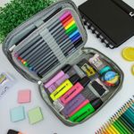 Estojo Box Cinza 100 Pens Jumbo com 1 Divisória - Daterra