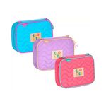 Estojo Box Escolar Luluca (Azul, Lilás e Rosa) - ClioStyle