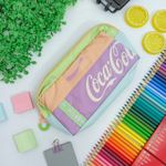 Estojo Necessaire Coca-Cola Lilás e Laranja - Pacific