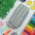 Estojo Escolar Triplo Lona Cinza - Daterra