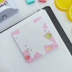 (BRINDE) Bloco Adesivo Quadrado Tom Pastel Frutas 8 x 8 cm 80 Folhas - Importado