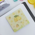 (BRINDE) Bloco Adesivo Quadrado Tom Pastel Frutas 8 x 8 cm 80 Folhas - Importado