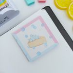(BRINDE) Bloco Adesivo Quadrado Tom Pastel Frutas 8 x 8 cm 80 Folhas - Importado