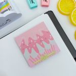 (BRINDE) Bloco Adesivo Quadrado Tom Pastel Frutas 8 x 8 cm 80 Folhas - Importado