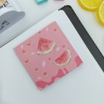 (BRINDE) Bloco Adesivo Quadrado Tom Pastel Frutas 8 x 8 cm 80 Folhas - Importado