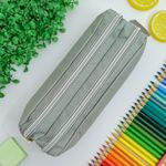 Estojo Escolar Lona Duplo Cinza - Daterra