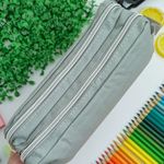 Estojo Escolar Lona Duplo Cinza - Daterra