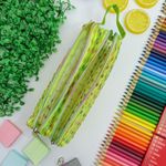 Estojo Escolar Telado Duplo Verde com Bolinha - Daterra