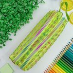Estojo Escolar Telado Duplo Verde com Bolinha - Daterra