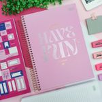 Caderno Espiral Capa Dura Universitário Love Pink 10 Matérias 160 Folhas 20 x 27,5 cm - Tilibra