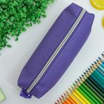 Estojo Escolar Roxo Simples Lona BLX 22 - Daterra