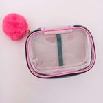 Estojo Box Cristal Transparente Rosa Claro 100 Pens com Divisórias - Fizz