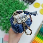 Estojo Escolar Azul Simples Médio Xadrez - Daterra