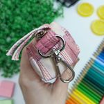 Estojo Escolar Rosa Simples Médio Xadrez - Daterra