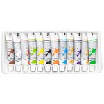 Tinta Aquarela 12 Cores Bisnaga + Pincel YP7643 - Yin's