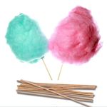 Palito de Algodão Doce de Madeira Longo 40cm 100 Unidades - Inoven