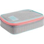 Estojo Box Académie Dots Cinza - Tilibra