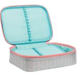 Estojo Box Académie Dots Cinza - Tilibra