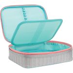 Estojo Box Académie Dots Cinza - Tilibra