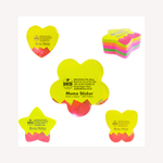 Bloco Adesivo Coração | Flor | Borboleta 200 folhas 5 Cores Memo Sticker - WIn Paper