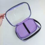Estojo Box Cristal Transparente Lilás 100 Pens com Divisórias - Fizz