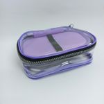 Estojo Box Cristal Transparente Lilás 100 Pens com Divisórias - Fizz
