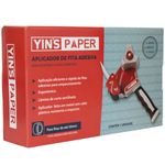 Aplicador de Fita Adesiva Ergonômico Prático e Fácil Aplicação Vermelho YP7092 - Yin's