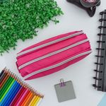 Estojo 3 em 1 Triplo Rosa Pink Lona - Daterra