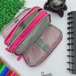 Estojo 3 em 1 Triplo Rosa Pink Lona - Daterra