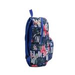 Mochila Escolar De Costas New York Floral Azul Escuro - Clio Style