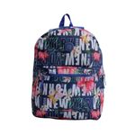 Mochila Escolar De Costas New York Floral Azul Escuro - Clio Style