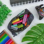 Estojo Grande Simples Nylon Estampado Califórnia Preto - Daterra
