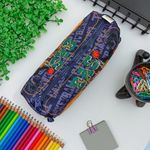 Estojo Grande Simples Nylon Estampado Basket Roxo - Daterra