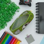 Estojo Grande Simples Nylon Estampado Futebol Verde - Daterra