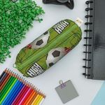 Estojo Grande Simples Nylon Estampado Futebol Verde - Daterra