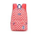 Mochila Stitch Vermelha Com Folhas Brancas - Luxcel