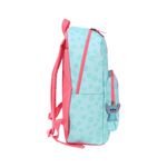 Mochila De Costas Stitch Verde Com Detalhes Rosa - Luxcel 