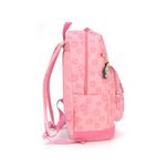 Mochila Stitch Rosa Com Flores - Luxcel
