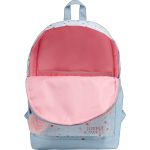 Mochila Escolar De Costas Académie Corações Metalizados Azul - Tilibra