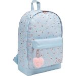Mochila Escolar De Costas Académie Corações Metalizados Azul - Tilibra