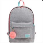 Mochila Escolar Académie Dots Cinza - Tilibra