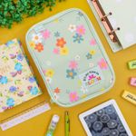 Estojo Box Académie Floral Verde Tom Pastel - Tilibra
