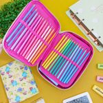Estojo Box Académie Floral Verde Tom Pastel - Tilibra