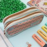Estojo Duplo Grande Académie Sunshine Nude Tom Pastel - Tilibra