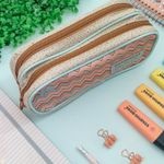 Estojo Duplo Grande Académie Sunshine Nude Tom Pastel - Tilibra