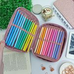 Estojo Box Académie Metalizado Rosé - Tilibra